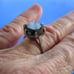4.55ct 100% REAL NATURAL BLACK DIAMOND RING, CERTIFICATE,FR EE DIA TESTER Size 5