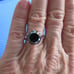 4.55ct 100% REAL NATURAL BLACK DIAMOND RING, CERTIFICATE,FR EE DIA TESTER Size 5