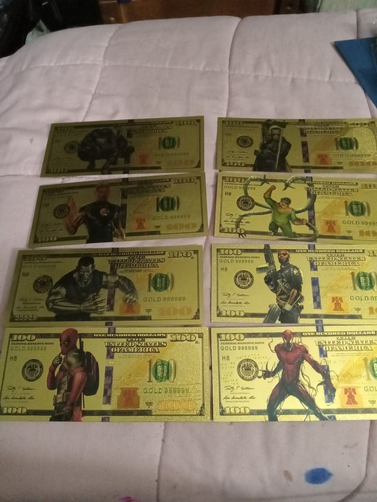 Gold foil banknotes