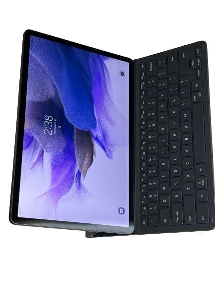Samsung Tab S7 FE 64GB, Wi-Fi + 5G (AT&T), 12.4 -Mystic Black+With Keyboard,Pen