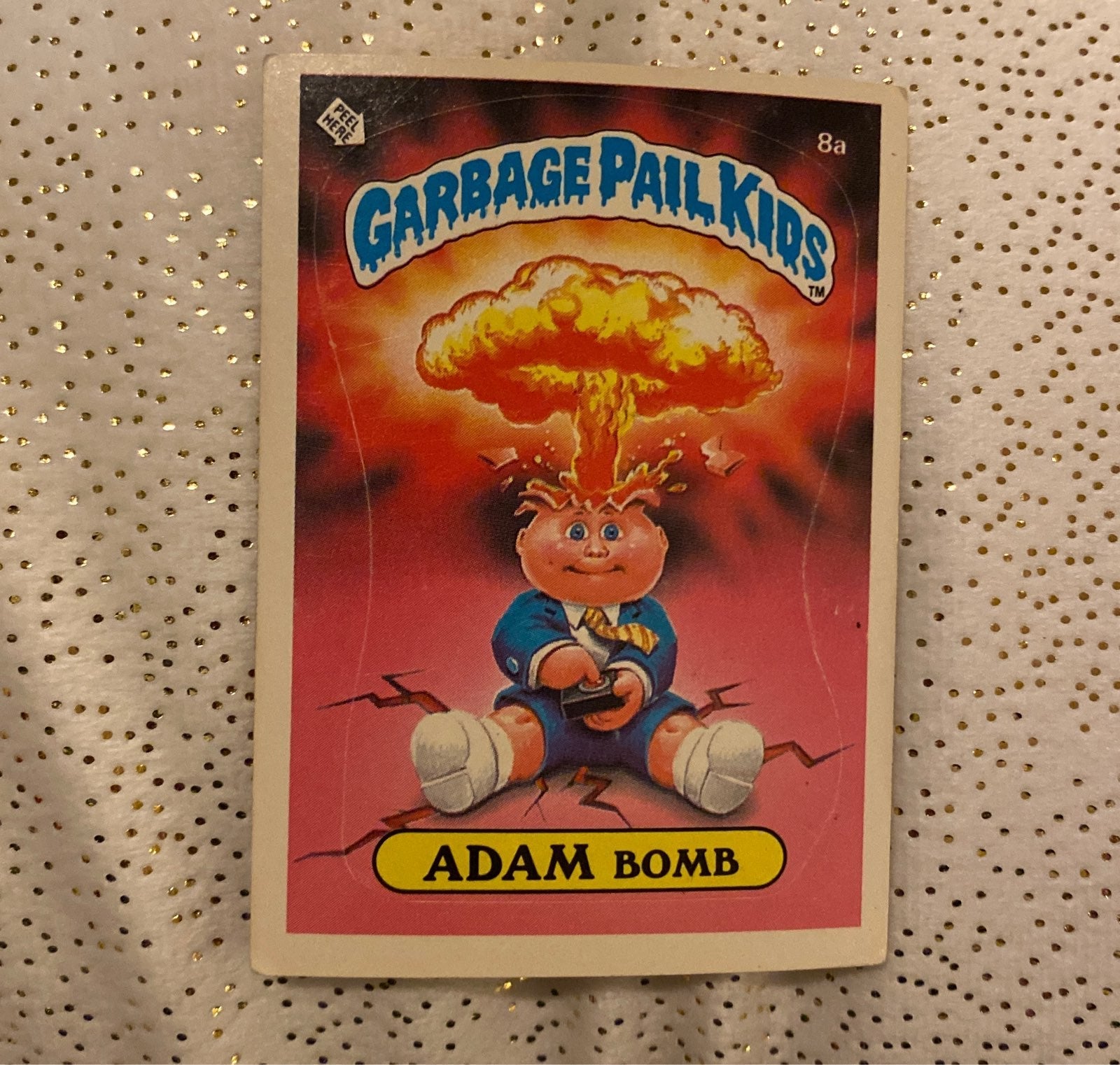 Garbage Pail Kids Adam Bomb Vintage Sticker Card