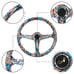 NEW JDM UNIVERSAL 350MM STICKERBOMB Acrylic Deep Dish 6 Holes Steering Wheel