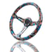 NEW JDM UNIVERSAL 350MM STICKERBOMB Acrylic Deep Dish 6 Holes Steering Wheel