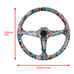NEW JDM UNIVERSAL 350MM STICKERBOMB Acrylic Deep Dish 6 Holes Steering Wheel