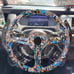 NEW JDM UNIVERSAL 350MM STICKERBOMB Acrylic Deep Dish 6 Holes Steering Wheel