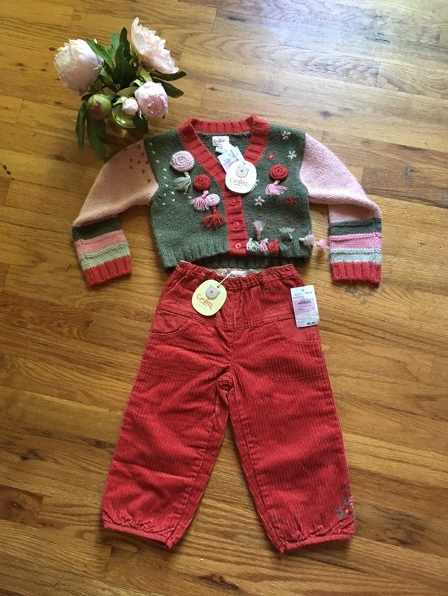 NWT French Designer Sweater and Corduroy