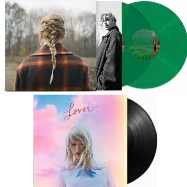 Taylor Swift Vinyl Evermore Exclusive Green Variant Bonus Tracks Lover Black Set