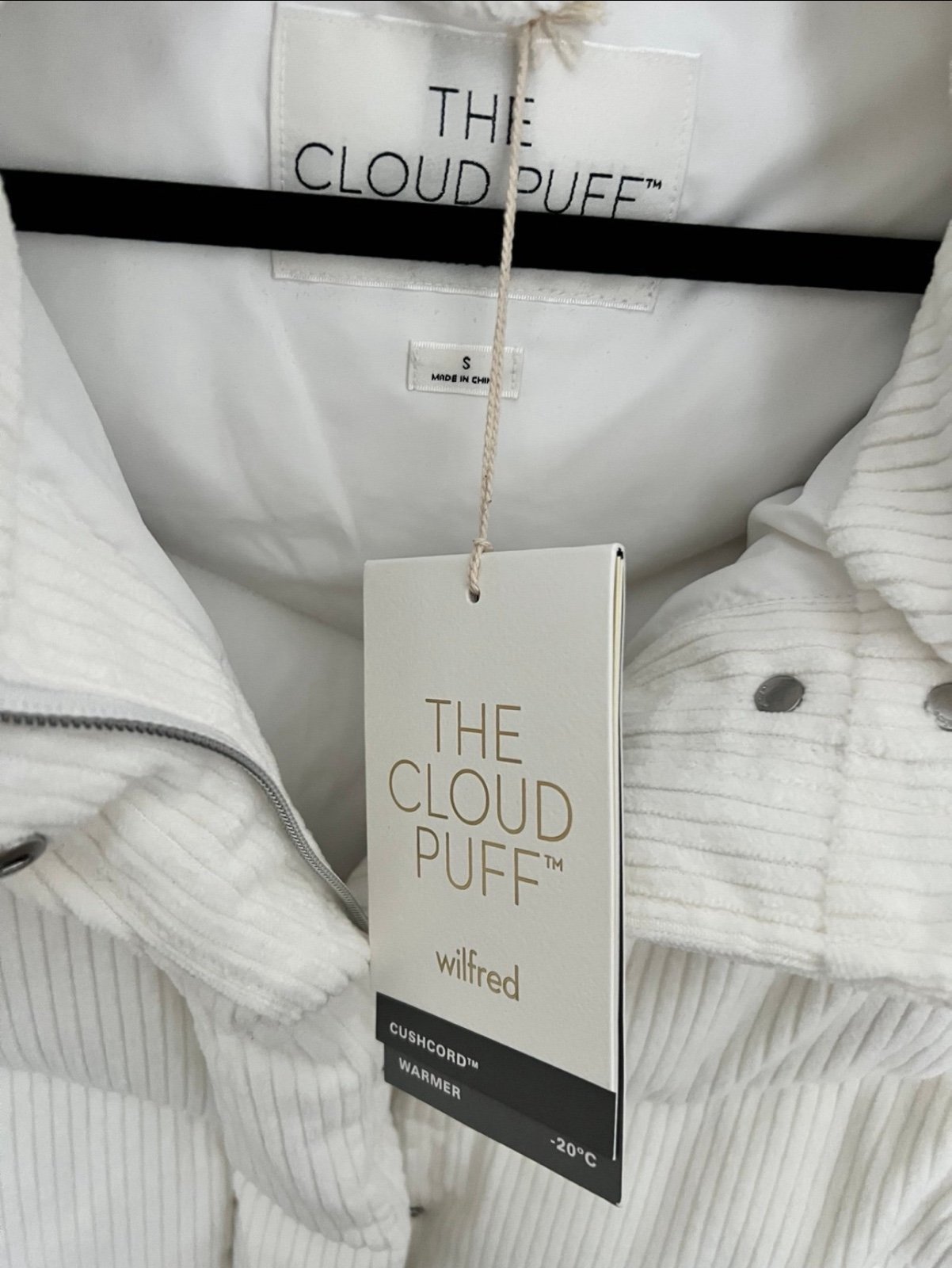Aritzia Cloud Puff corduroy goose down puffer jacket