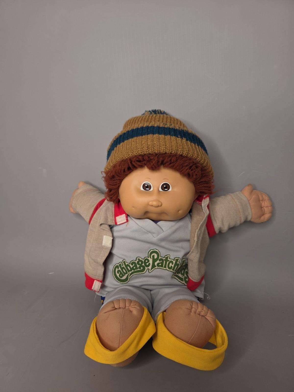 Vintage 1982 Cabbage Patch Doll Original Baseball Uniform W/Beanie #31