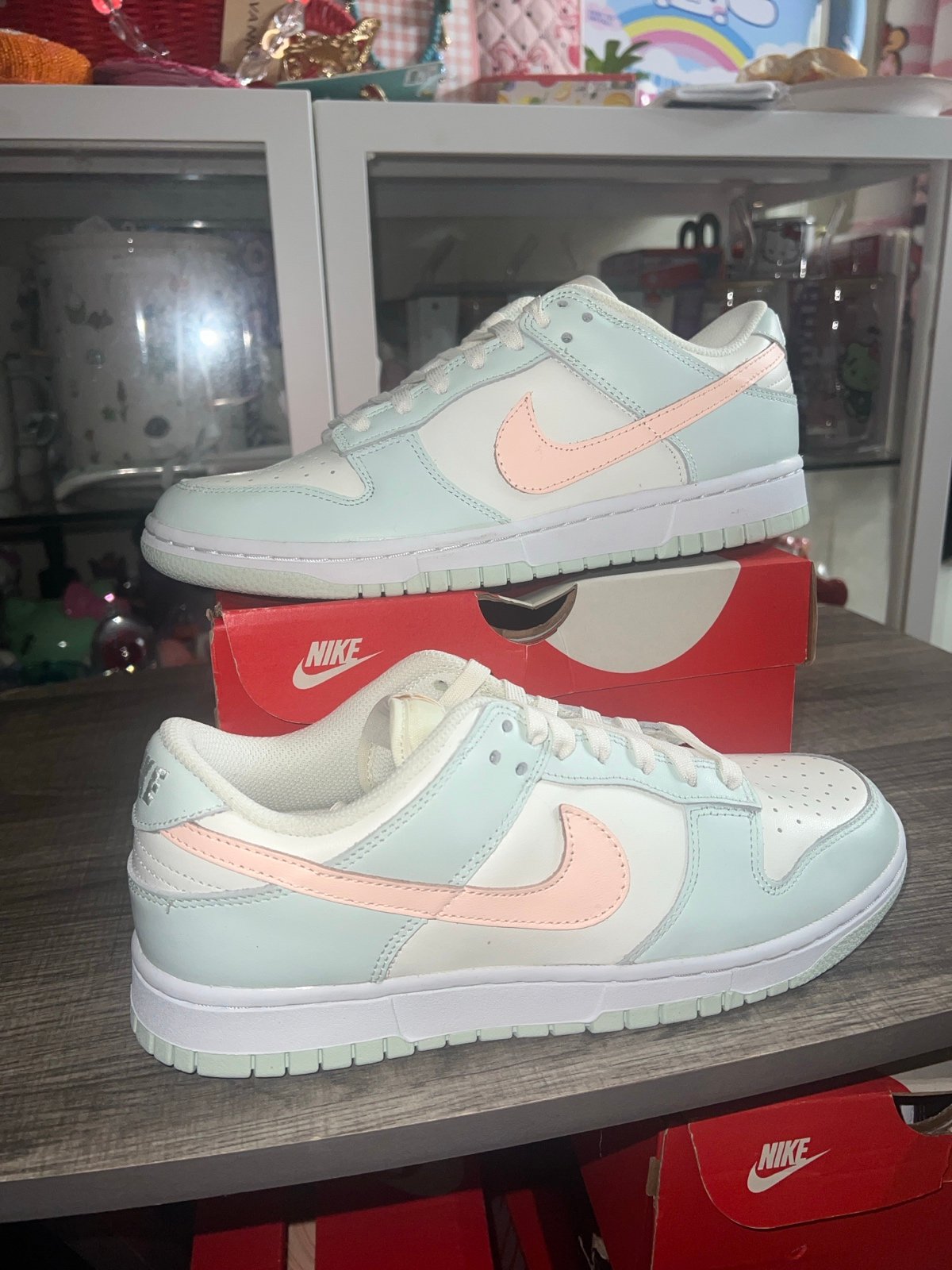 Womens Nike Dunk Low Barely Green Size 9