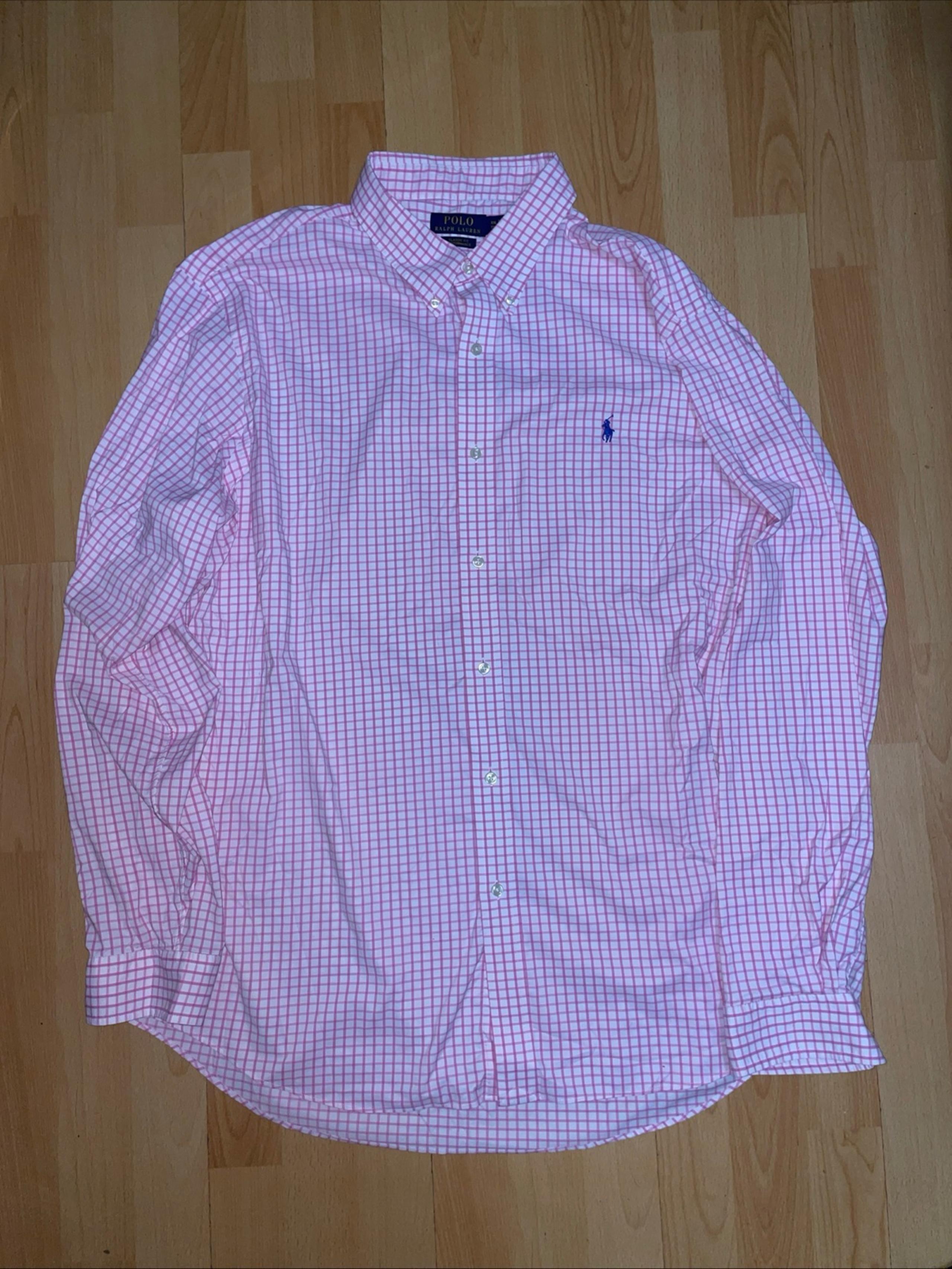 Polo Ralph Lauren Shirt Mens XXL Pink Check Button Up Performance Mini Pony