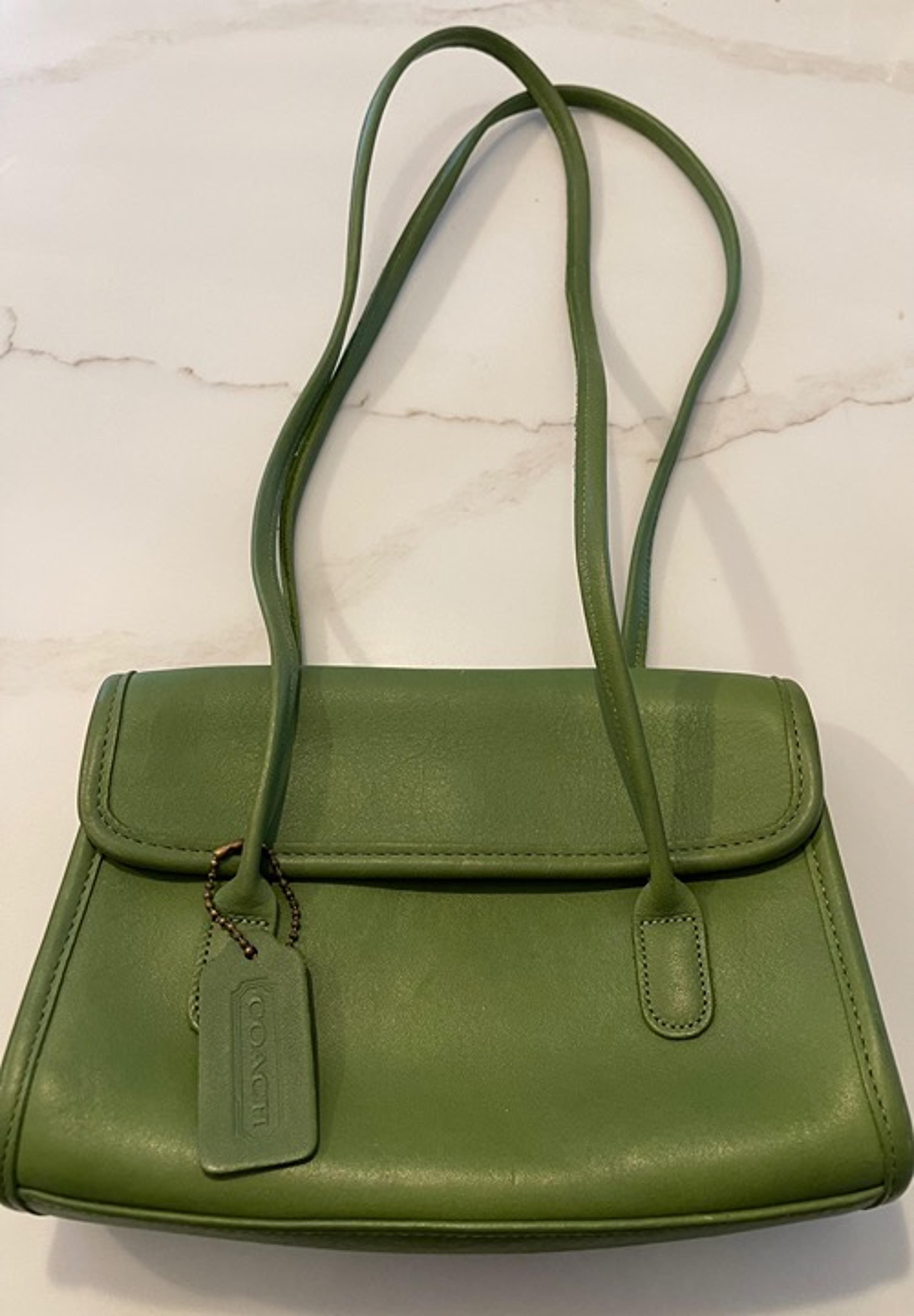 Vintage green leather coach purse Clearance