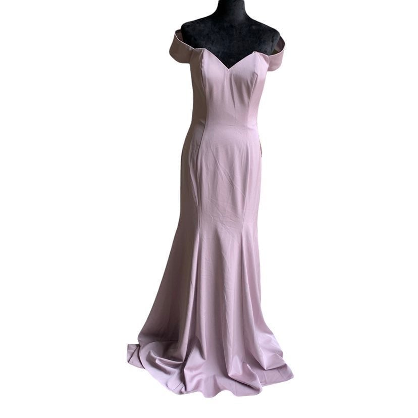 Gown Capsleeves Sweetheart Fitted Maxi Dress New