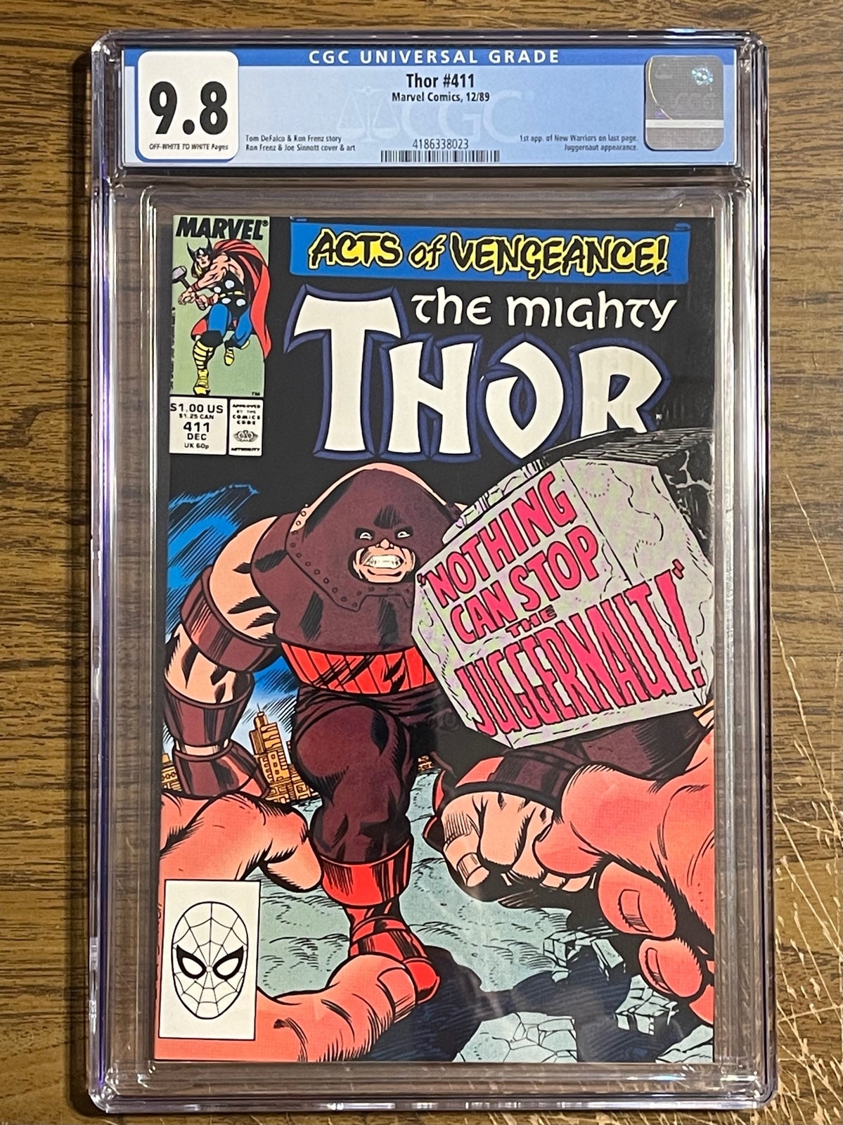 Thor #411 CGC 9.8 KEY 1st Appearance of The New Warriors