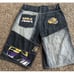 Vintage Baggy NBA UNK Denim Painted Embroidered Jeans Shorts L.A. Lakers Sz 34
