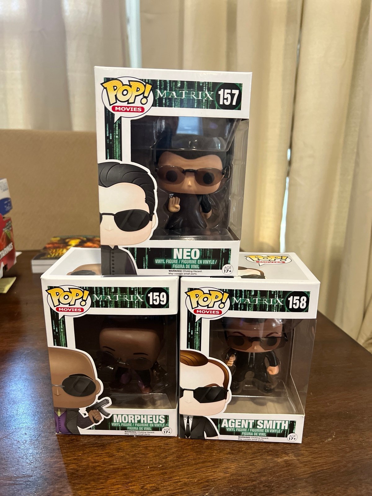 Funko Pop the matrix vaulted set of 3 Neo, Agent Smith, Morpheus