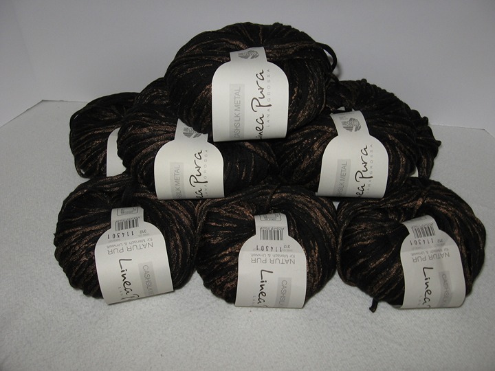 Yarn Destash - Lana Grossa (Linea Pura) Cashsilk Metal - 9 skeins in Colorway 31