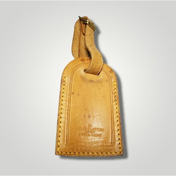LOUIS VUITTON Vintage Vachetta leather luggage tag France