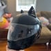 Large HJC IS-Max BT helmet with cat ears