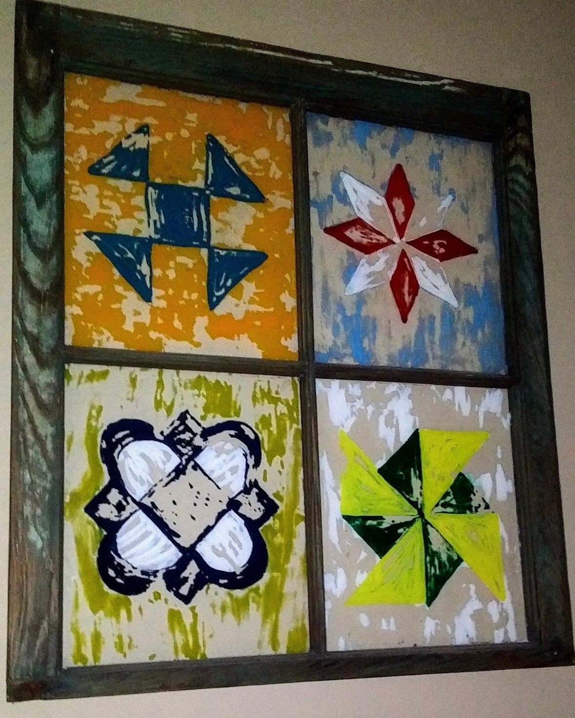 Vintage Window Quilt Art