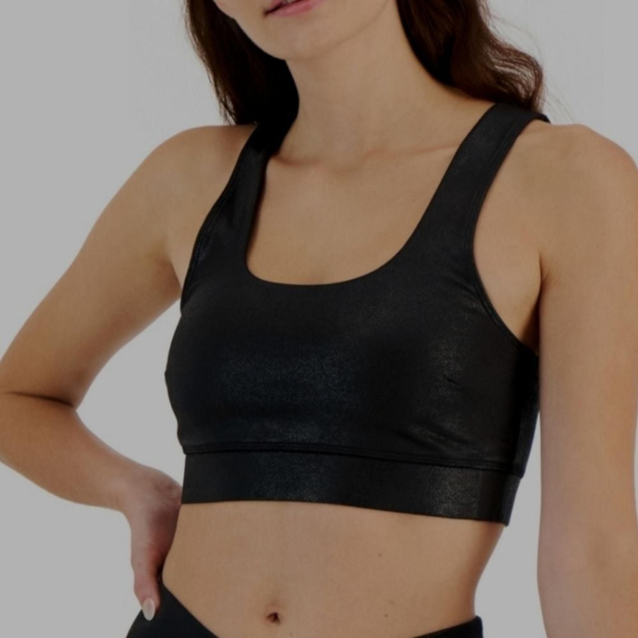Jenni Women's Plus Square-Neck Bralette Bra Black Crackle Size Medium MPR $25