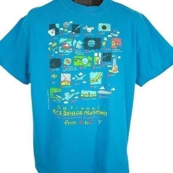 National Air & Space Museum T Shirt Vintage 90s Smithsonian Institution