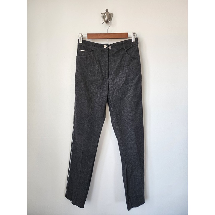 St. John sport black rhinestone slim leg pants 2