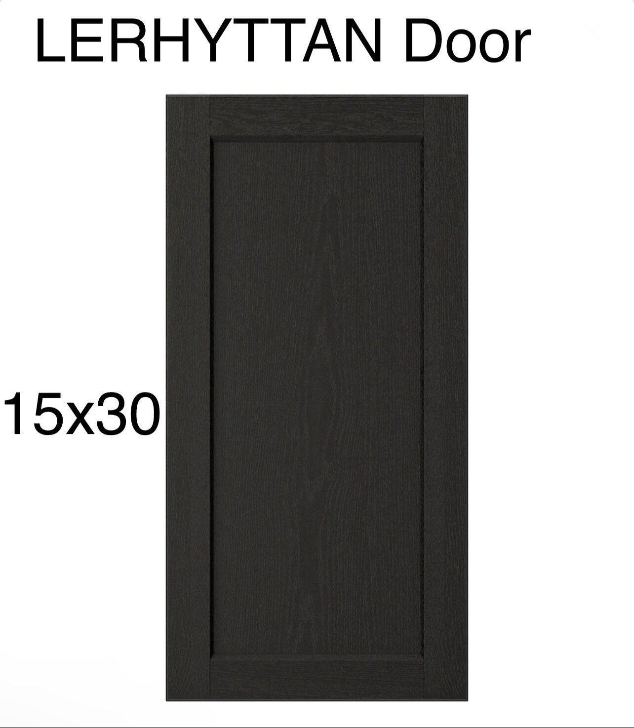 IKEA LERHYTTAN 15x30 door black stained 303.559.33