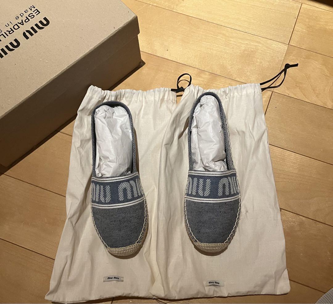 Miu Miu shoes espadrille denim jacquard