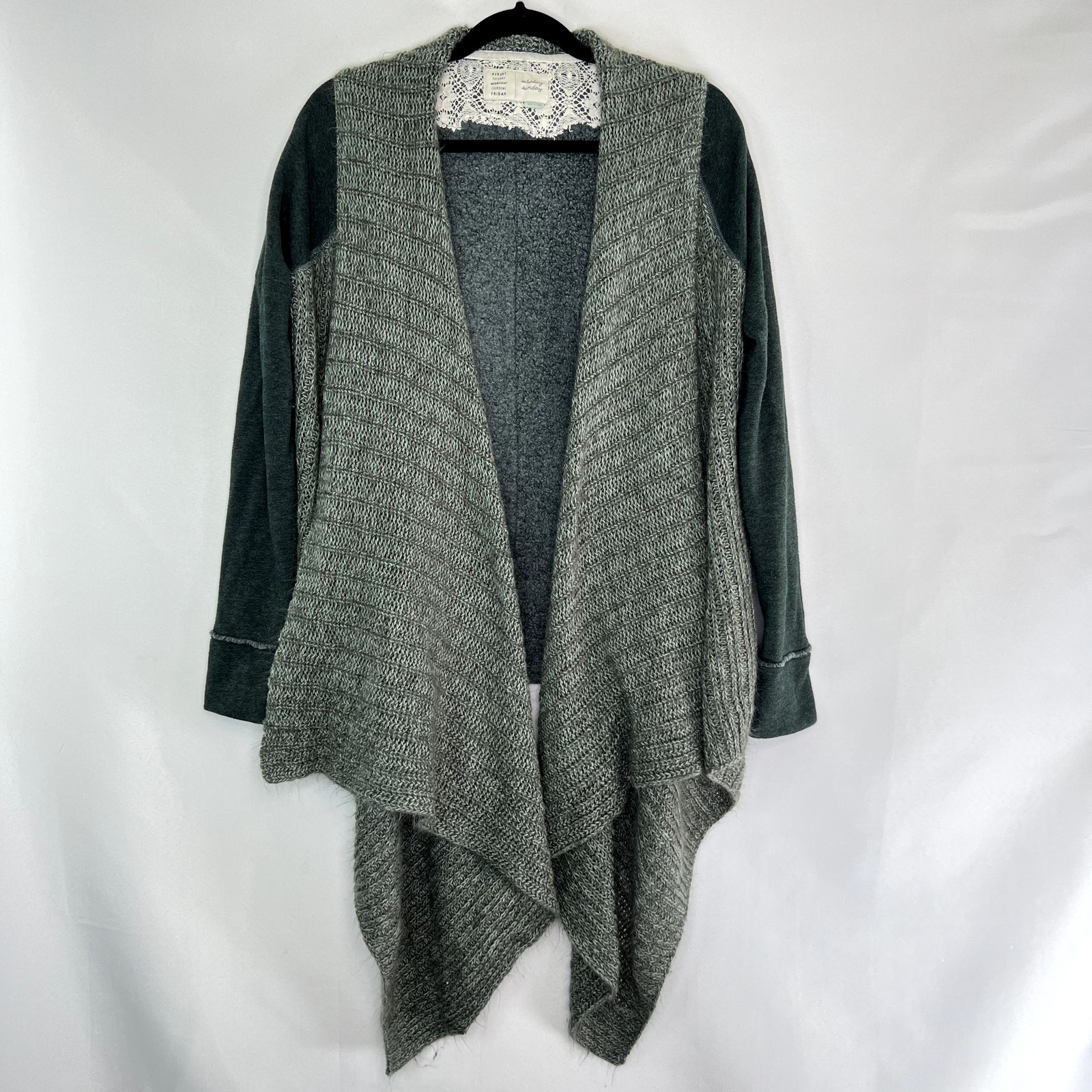 Anthropologie Saturday Sunday Sweater Cardigan Wrap Green Size XL