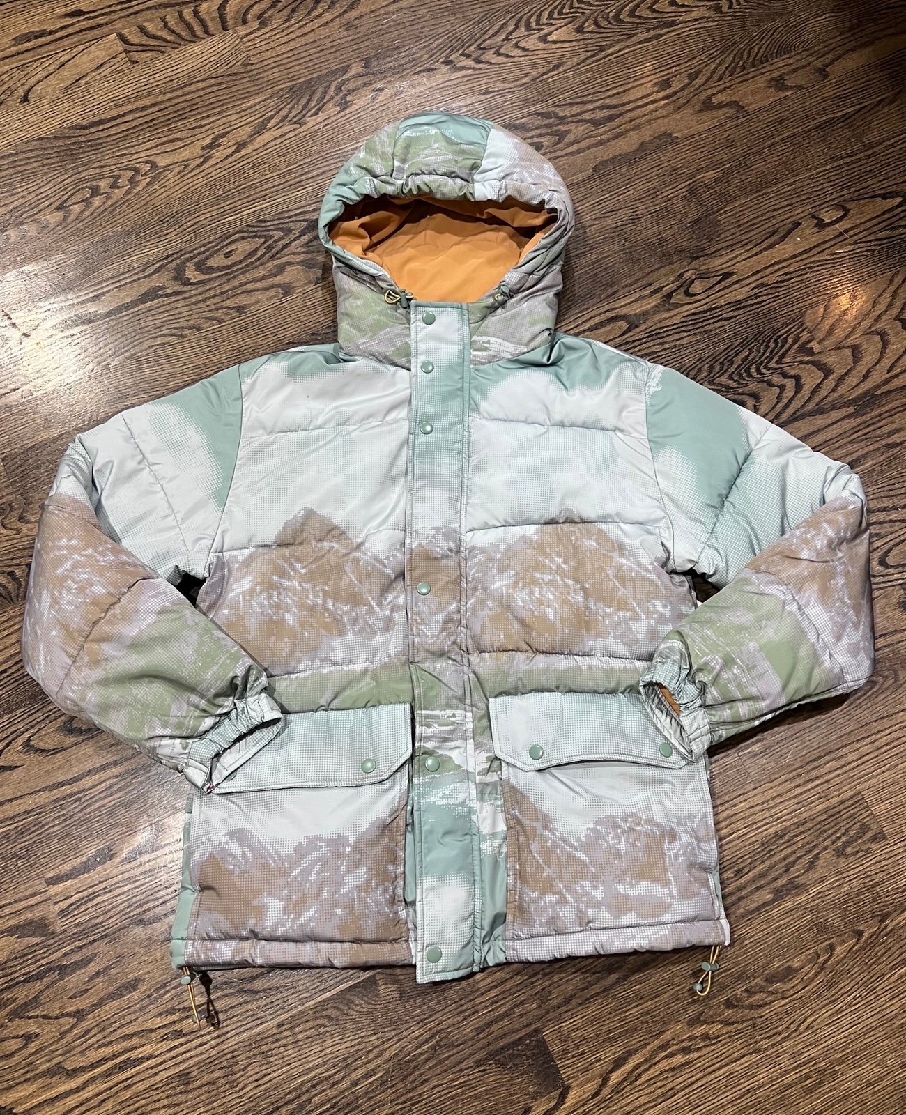 BDG Mountain Print Parka Puffer Jacket