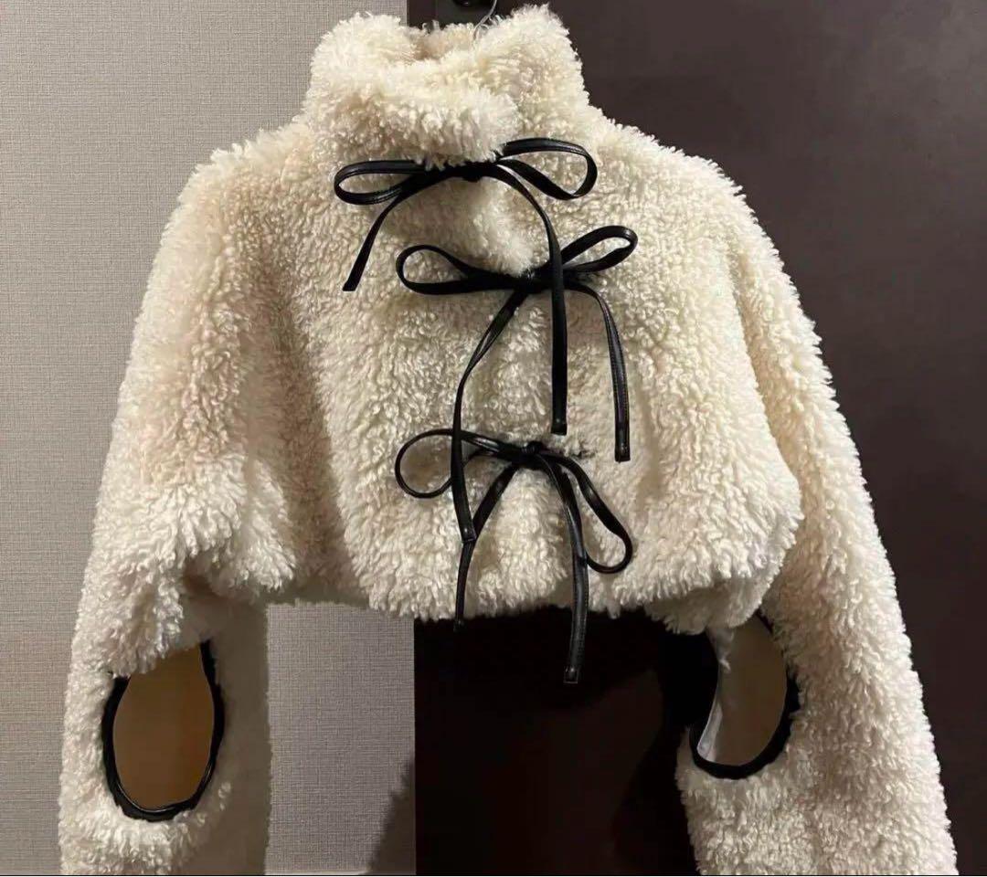 Synthetic Fur Lace-up Cardigan sorin ソリンの通販 by