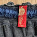 Rare Vtg Y2K Apple Bottom Jeans Denim Midi Dress Embroidered Scalloped Strapless