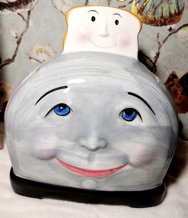 VINTAGE CLAY ART TOASTER COOKIE JAR 1996 IOB