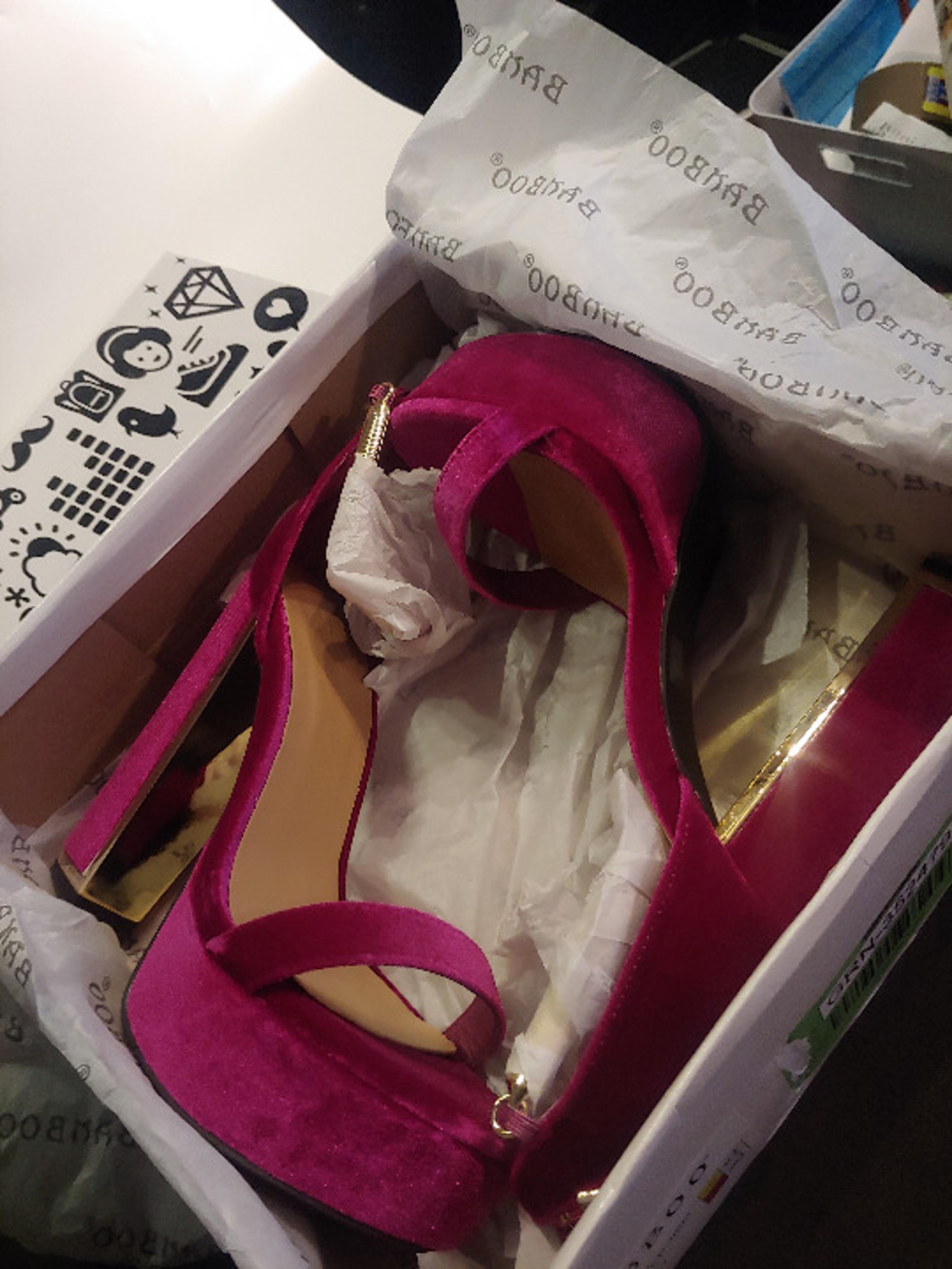 Bamboo Inclined-06M Women High Heel Shoes Color: FUSVLT Size 8.5 US