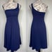 Susana Monaco indigo blue one shoulder empire waist dress size S small NWT