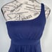 Susana Monaco indigo blue one shoulder empire waist dress size S small NWT