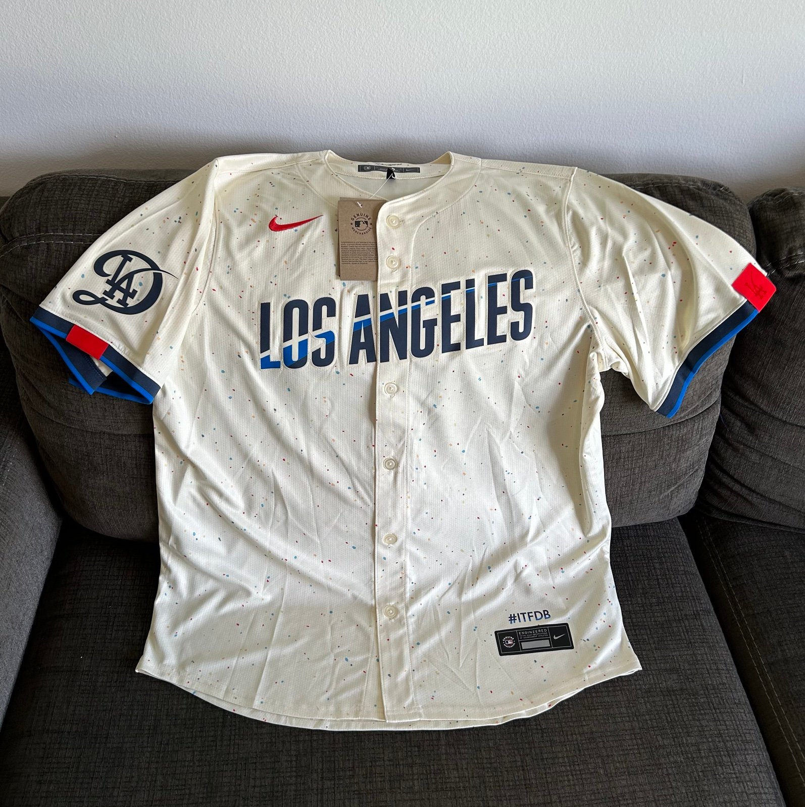 Nike Authentic Los Angeles Dodgers 2024 City Connect Baseball Jersey Men's Sz: L