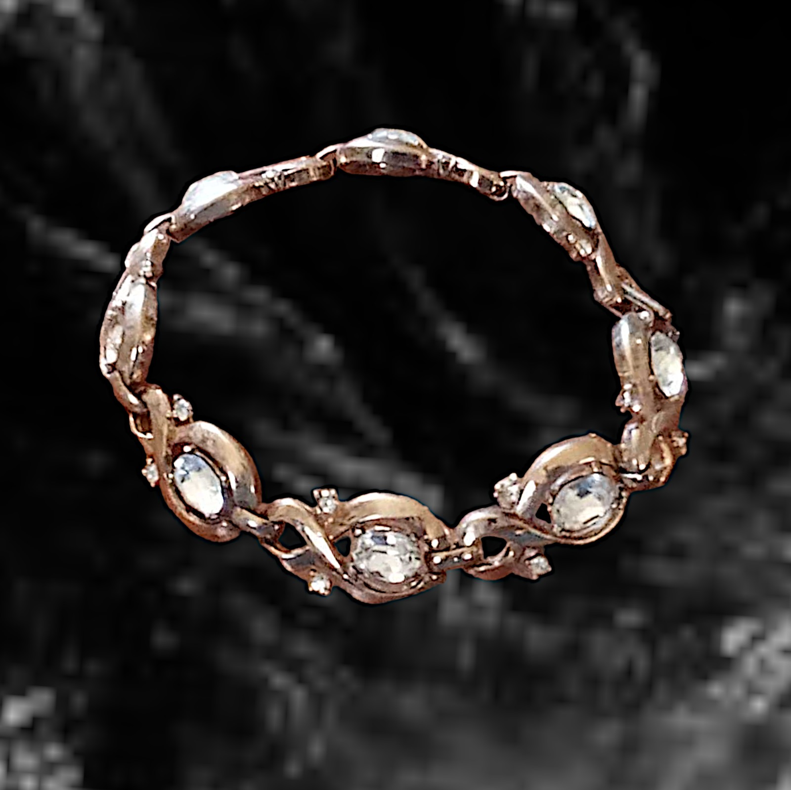 Vintage Trifari Signed Pat Pend Rhinestone Bracelet