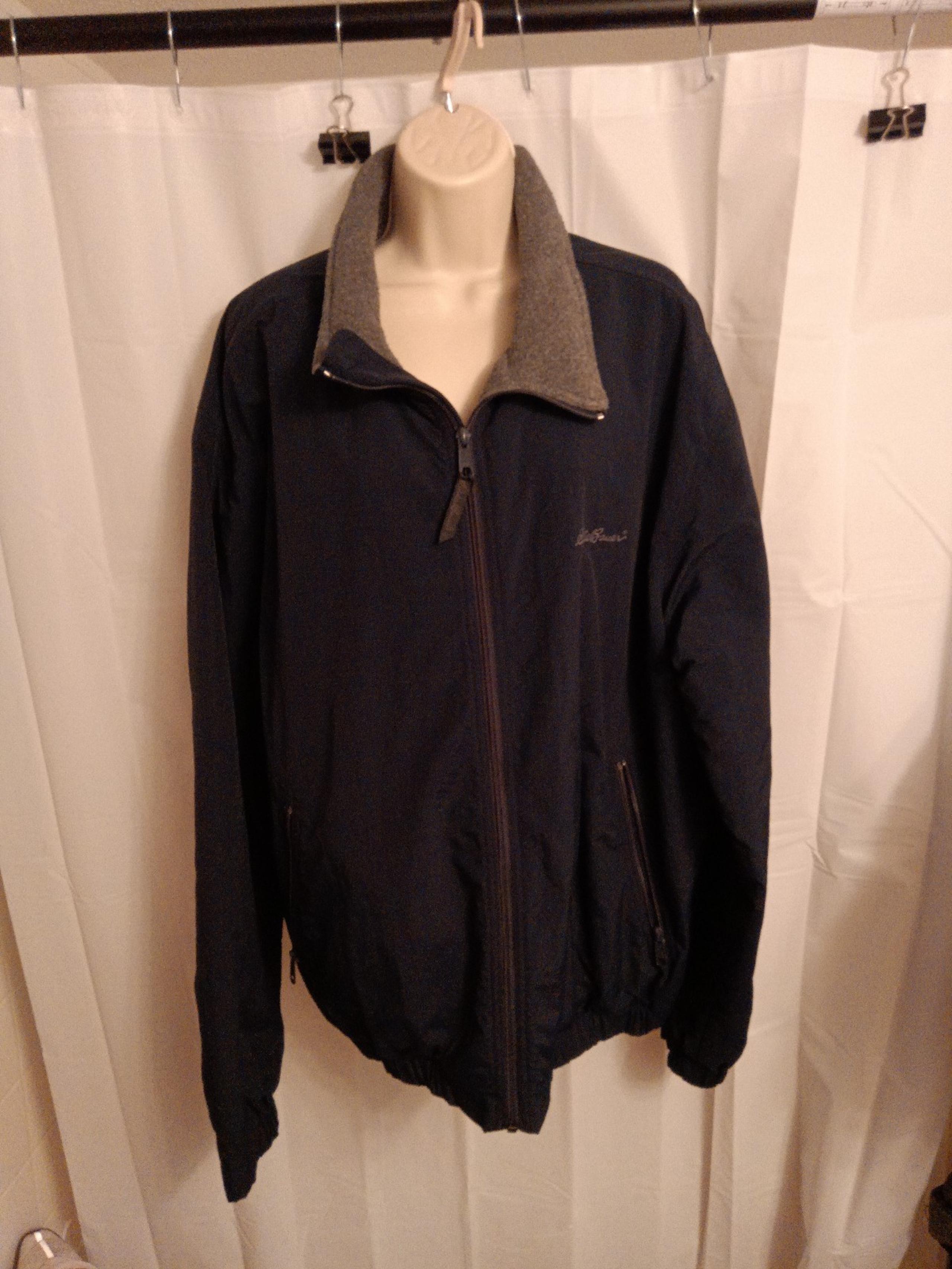 Eddie Bauer Jacket Men's M  Navy w Gray Lining Style 0064