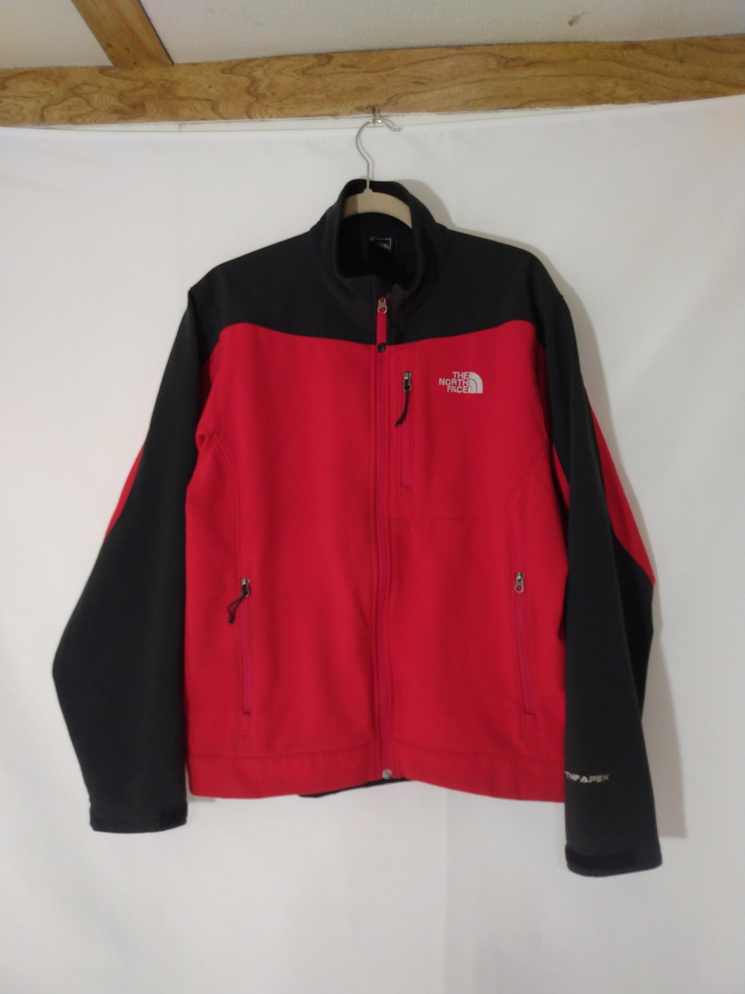 Mens North Face Apex Bionic Softshell Jacket Red Black Sz Med
