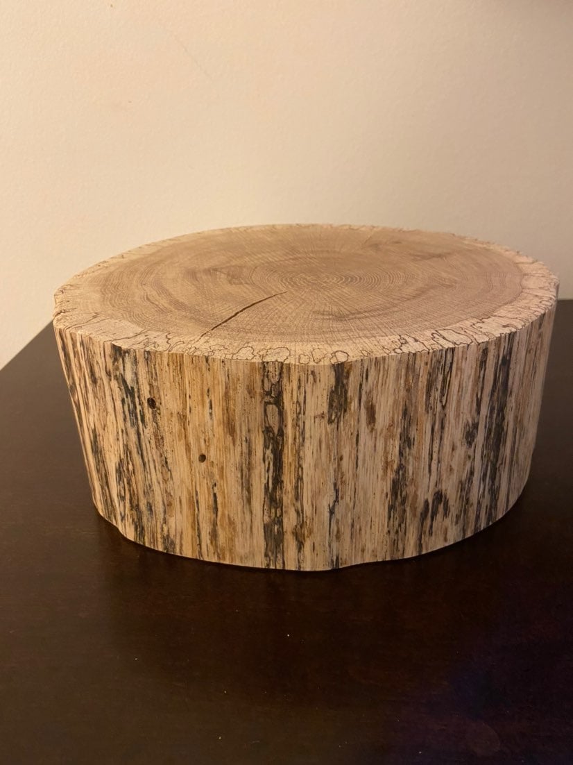 Rustic tree stump centerpiece/ cake stan