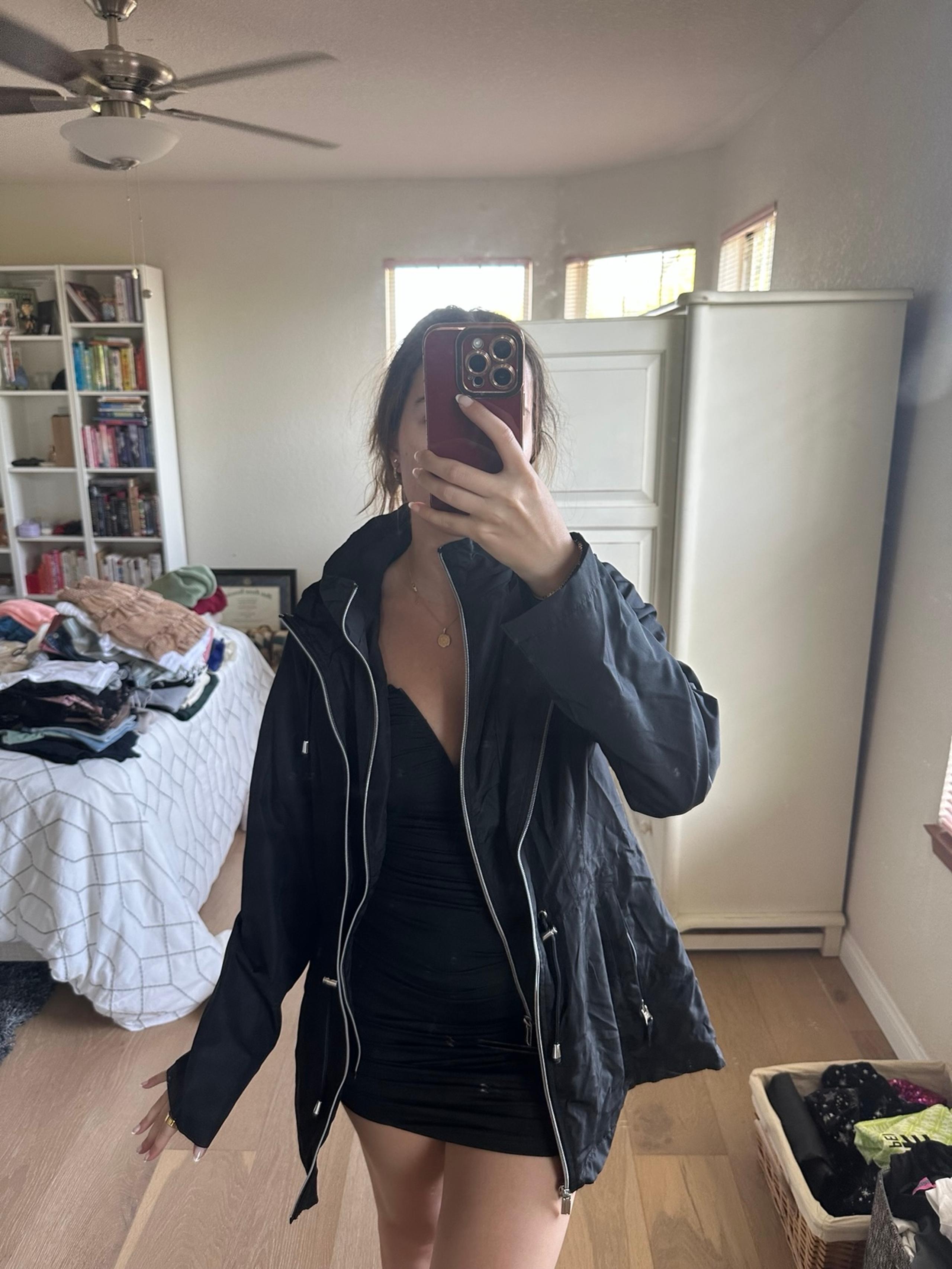 Black Rain Jacket with Hood