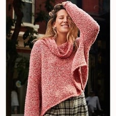 New Free People BFF Cozy Soft Sweater Turtleneck top
