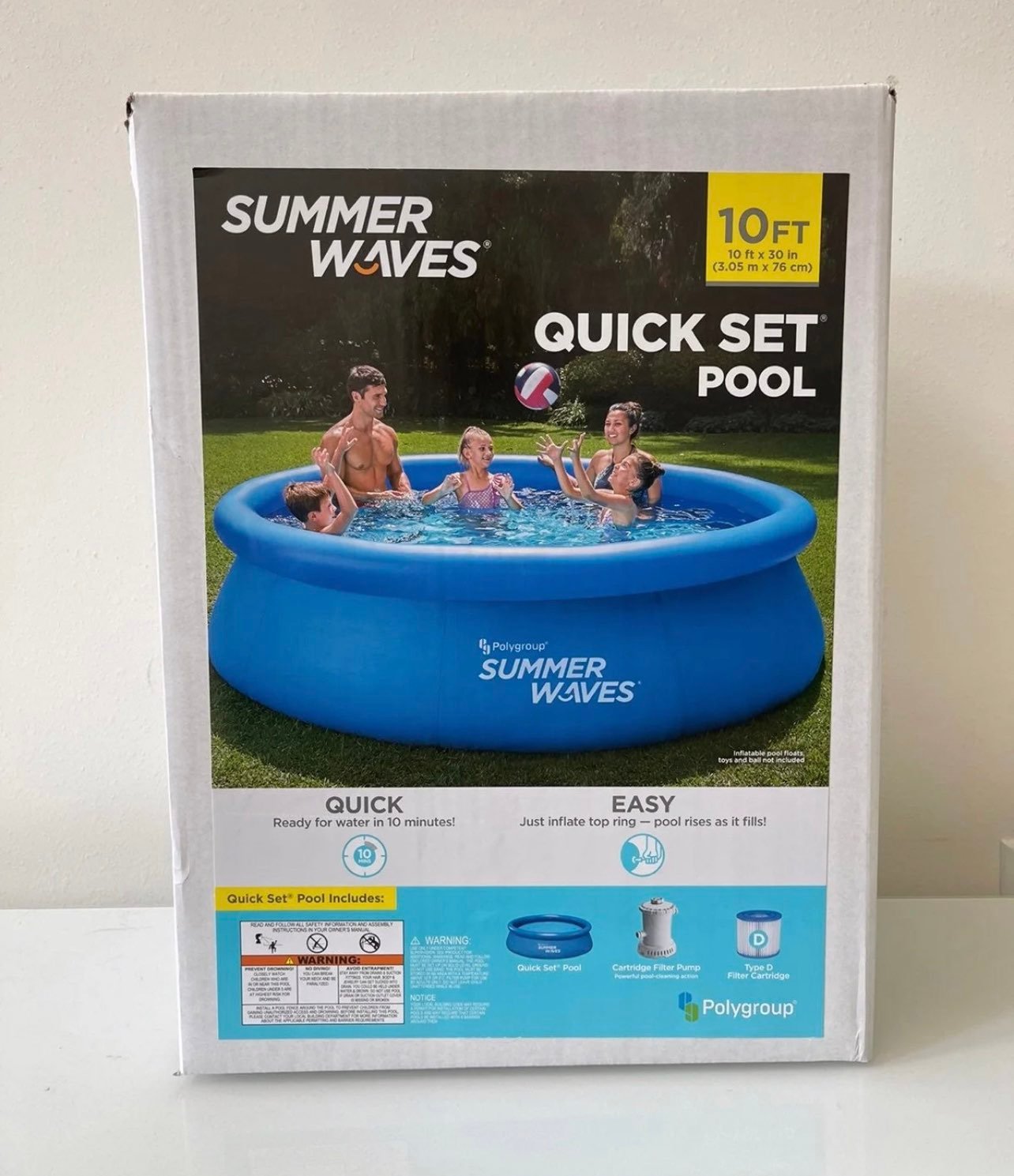 Intex pool 10ft w/pump easy set up