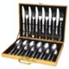 Retro Silver Cutlery Set: Luxury European-Style Tableware