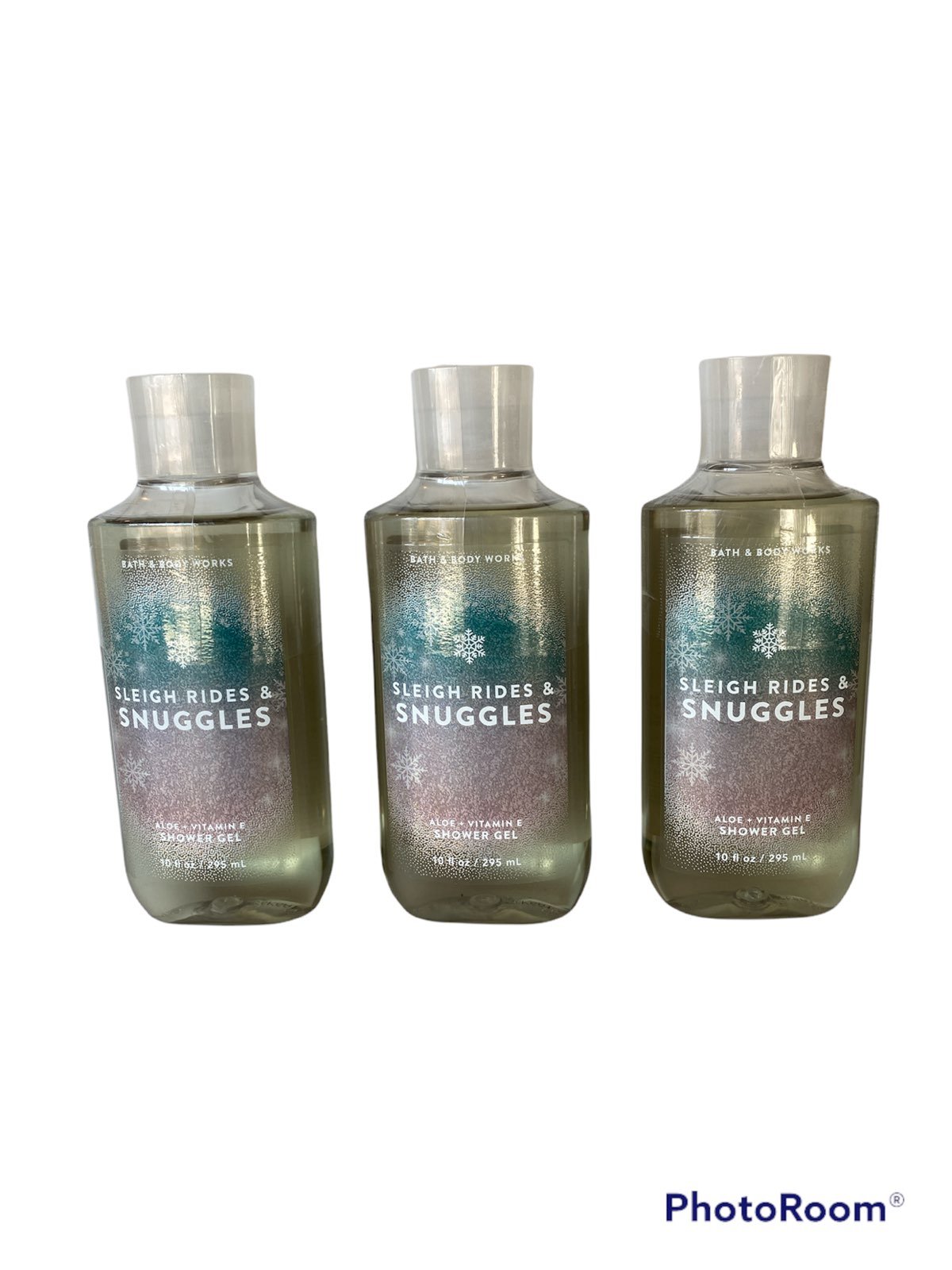 Bath & Body Works Sleigh Rides & Snuggles Shower Gel w/Aloe & Vitamin E x3