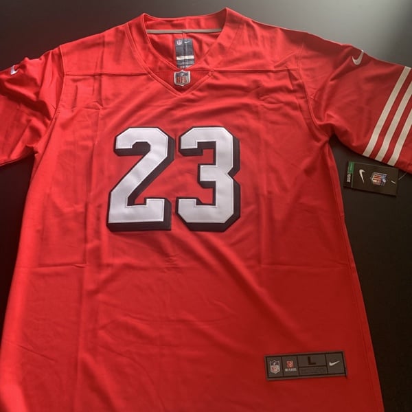 Nike San Francisco 49ers Christian McCaffrey #23 Scarlet NFL Jersey