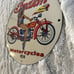 Indian motorcycle 1934 pin up girl Vintage Ad Sign 12 Gasoline & Oil Push Retro
