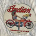 Indian motorcycle 1934 pin up girl Vintage Ad Sign 12 Gasoline & Oil Push Retro